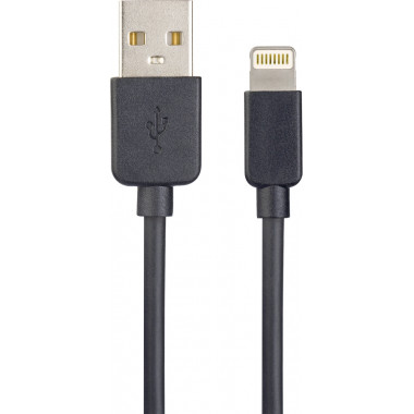 I4321 USB A вилка - Lightning вилка, 2A, черный, длина 2 м., TWO I4321 USB A вилка - Lightning вилка, 2A, черный, длина 2 м., TWO