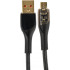 U4020 USB А вилка - Micro USB вилка, 20W, нейлон, черный, длина 1 м., PREMIUM U4020 USB А вилка - Micro USB вилка, 20W, нейлон, черный, длина 1 м., PREMIUM