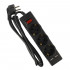 POWER-S, 2500 Вт, 1,8м, 3 розетки 10А, 2USB, двойная защита, черный POWER-S, 2500 Вт, 1,8м, 3 розетки 10А, 2USB, двойная защита, черный