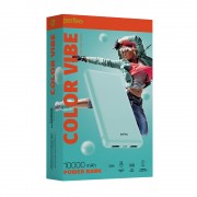COLOR VIBE 10000 mah + Micro usb /In Micro usb /Out USB 1 А, 2.1A/ Blue (PF_D0166)