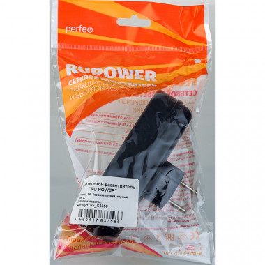 "RU POWER'' 3 гнезда, 6А, без заземления, черный (3L) "RU POWER'' 3 гнезда, 6А, без заземления, черный (3L)