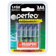 Perfeo AAA1100mAh/4BL+BOX  Аккумулятор Пластик