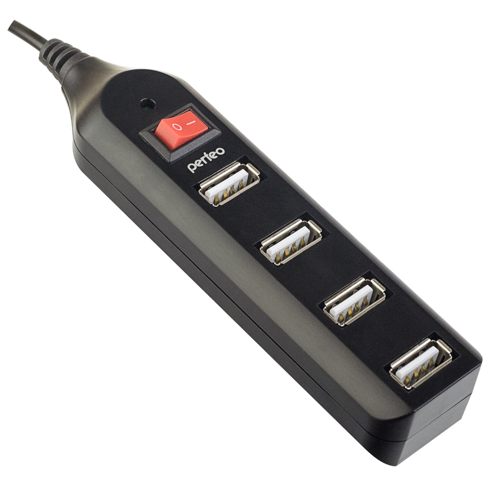 PERFEO, USB-HUB 4 Port чёрный (PF_A4884) купить недорого с доставкой в  Москве и всей России!