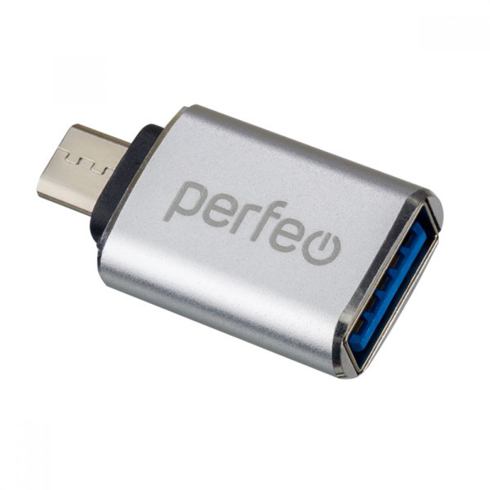 Perfeo adapter USB на micro USB c OTG, 3.0 (PF-VI-O012 Silver .