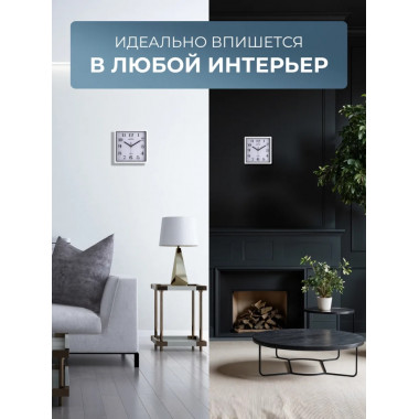 PF-WC-005, квадратные 22*22 см, белый корпус / белый циферблат PF-WC-005, квадратные 22*22 см, белый корпус / белый циферблат