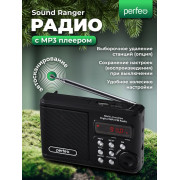 Sound Ranger, УКВ+FM, MP3 (USB/TF), USB-audio, BL-5C 1000mAh, черный (SV922BK) (PF_3184)