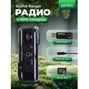 Sound Ranger, УКВ+FM, MP3 (USB/TF), USB-audio, BL-5C 1000mAh, черный (SV922BK) (PF_3184)