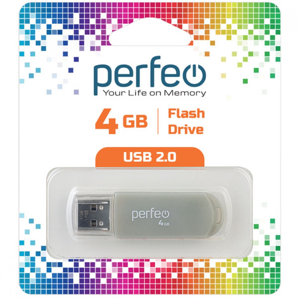 USB накопитель Perfeo USB 4GB C03 Gray купить недорого с доставкой в Москве  и всей России!