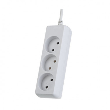 POWERLIGHT без заземления 1,5м, 3 розетки, белый PF-PL-3/1,5-W POWERLIGHT без заземления 1,5м, 3 розетки, белый PF-PL-3/1,5-W