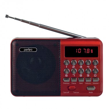 PALM FM+ 87.5-108МГц/ MP3/ красный i90-BL
