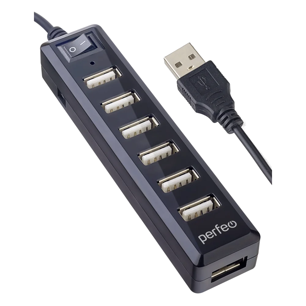 USB-HUB7Port,чёрный